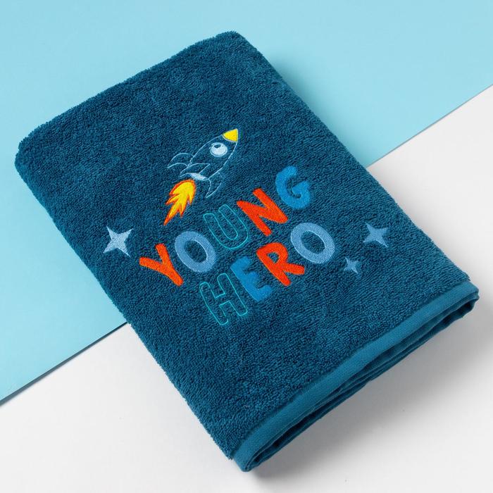 Полотенце махровое Этель "Young hero" 70х130 см, 100% хлопок, 340гр/м2